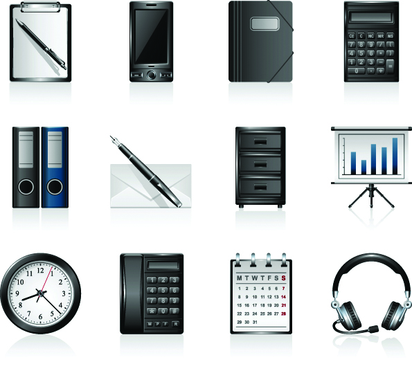 free vector Office product icons vector